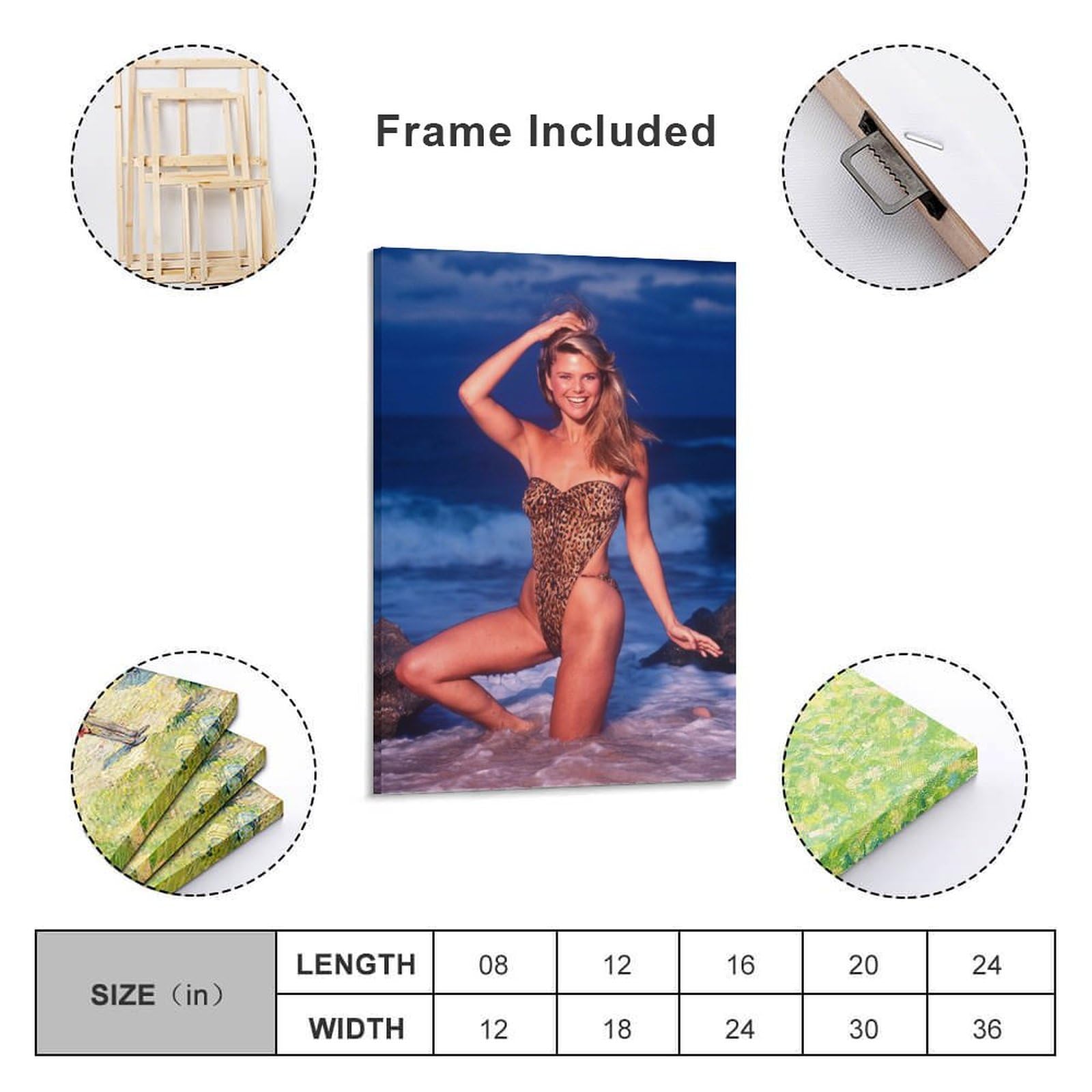 Amazon.com: JUNXITING Christie Brinkley Poster American Model